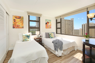 Lake House Gorgeously renovated 1-bedroom Waikiki suite with Ocean View! Parking, pool!, , on Oahu - Honolulu in Hawaii - Lakehouse Vacation Rental - Lake Home for rent on LakeHouseVacations.com