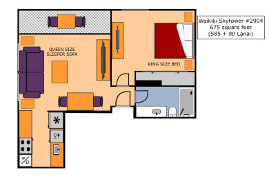 Lake House High Floor with GREAT Ocean Views! AC, WasherDryer, FREE Parking and Wi-Fi!, , on Oahu - Honolulu in Hawaii - Lakehouse Vacation Rental - Lake Home for rent on LakeHouseVacations.com