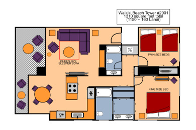 Lake House SPECTACULAR OCEAN VIEW! AC, Wi-Fi, Pool, FREE Valet Parking, Steps to Beach!, , on Oahu - Honolulu in Hawaii - Lakehouse Vacation Rental - Lake Home for rent on LakeHouseVacations.com