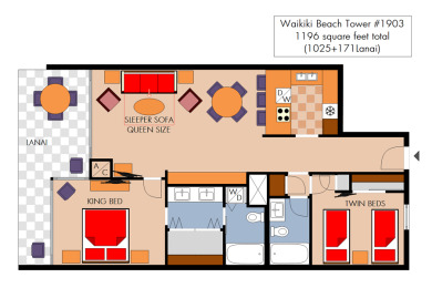 Lake House Sweeping Ocean Views! Gorgeously Renovated Luxury Suite! Free Parking & Pool!, , on Oahu - Honolulu in Hawaii - Lakehouse Vacation Rental - Lake Home for rent on LakeHouseVacations.com