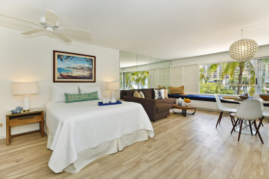 Lake House Upgraded Beachfront Studio on Quiet Waikiki beach with SwimmingSurfing!, , on Oahu - Honolulu in Hawaii - Lakehouse Vacation Rental - Lake Home for rent on LakeHouseVacations.com