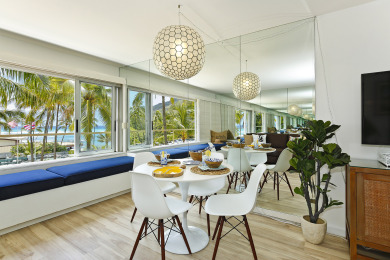 Lake House Upgraded Beachfront Studio on Quiet Waikiki beach with SwimmingSurfing!, , on Oahu - Honolulu in Hawaii - Lakehouse Vacation Rental - Lake Home for rent on LakeHouseVacations.com