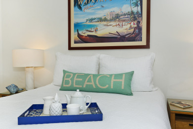 Lake House Upgraded Beachfront Studio on Quiet Waikiki beach with SwimmingSurfing!, , on Oahu - Honolulu in Hawaii - Lakehouse Vacation Rental - Lake Home for rent on LakeHouseVacations.com