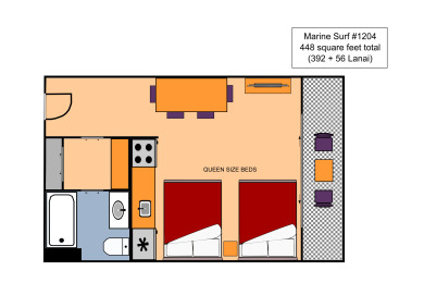 Lake House Heart of Waikiki studio with kitchenette, AC, FREE parking & Wi-Fi!, , on Oahu - Honolulu in Hawaii - Lakehouse Vacation Rental - Lake Home for rent on LakeHouseVacations.com