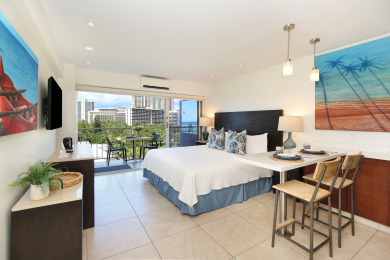 Lake House Wow! Ocean View Studio at Waikiki Shore, Just Steps to Waikiki Beach!, , on Oahu - Honolulu in Hawaii - Lakehouse Vacation Rental - Lake Home for rent on LakeHouseVacations.com