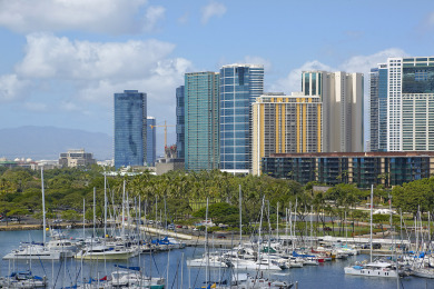 Lake House CORNER Unit with 11th Floor Waikiki Ocean, Lagoon & Marina Views! Washlet!, , on Oahu - Honolulu in Hawaii - Lakehouse Vacation Rental - Lake Home for rent on LakeHouseVacations.com