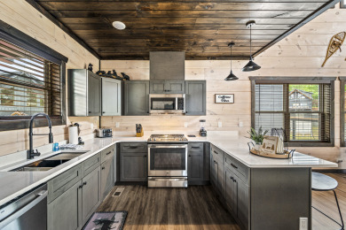 Lake House Brand New - Amazing Indoor Pool Cabin, Game Room, Outdoor Living, , on West Prong Little Pigeon River in Tennessee - Lakehouse Vacation Rental - Lake Home for rent on LakeHouseVacations.com