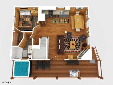 Lake House Straight Up Fun - 3BR Cabin with Game Room & Mountain Views!, , on  in Tennessee - Lakehouse Vacation Rental - Lake Home for rent on LakeHouseVacations.com