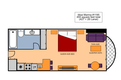 Lake House Comfy studio in Heart of Waikiki! Quick walk to beach, close to Ala Moana!, , on  in Hawaii - Lakehouse Vacation Rental - Lake Home for rent on LakeHouseVacations.com