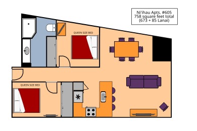 Lake House Corner Unit 1 Block to Beach in Heart of Waikiki! FREE Parking & Wi-Fi, AC!, , on  in Hawaii - Lakehouse Vacation Rental - Lake Home for rent on LakeHouseVacations.com