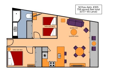 Lake House Fully Renovated Corner Unit a Block to Waikiki Beach! Parking, AC, Wi-Fi, , on  in Hawaii - Lakehouse Vacation Rental - Lake Home for rent on LakeHouseVacations.com