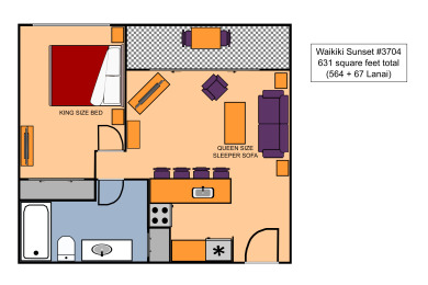 Lake House Gorgeous Waikiki Ocean View! Full Kitchen, Free Wi-Fi, Close to Beach!, , on  in Hawaii - Lakehouse Vacation Rental - Lake Home for rent on LakeHouseVacations.com