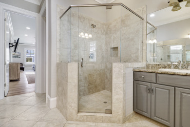 Lake House 2nd Row Luxury home with a game room, a golf simulator and private pool, , on  in South Carolina - Lakehouse Vacation Rental - Lake Home for rent on LakeHouseVacations.com