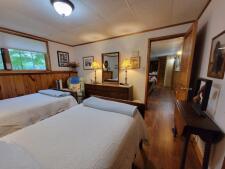 Lake House 3 Bedroom, 3 Bath Tranquil Lakeside Retreat In Wayne, Maine On Dexter Pond, Downstairs Bedroom, on Dexter Pond in Maine - Lakehouse Vacation Rental - Lake Home for rent on LakeHouseVacations.com