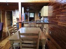 Lakehouse Vacation Rental - Lake Homes for rent on LakeHouseVacations.com, Lake property, Lake House Lake House Southern Cedar Log Cabin New 2015, dining area, on Lake Barkley in Kentucky - Lakehouse Vacation Rental - Lake Home for rent on LakeHouseVacations.com