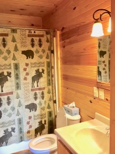 Lakehouse Vacation Rental - Lake Homes for rent on LakeHouseVacations.com, Lake property, Lake House Lake House Southern Cedar Log Cabin New 2015, upstairs bath, on Lake Barkley in Kentucky - Lakehouse Vacation Rental - Lake Home for rent on LakeHouseVacations.com