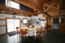 Lakehouse Vacation Rental - Lake Homes for rent on LakeHouseVacations.com, Lake property, Lake House Lake House Bowerbank Maine Vacation Rental Chalet Style House On Sebec Lake, kitchen, on Sebec Lake in Maine - Lakehouse Vacation Rental - Lake Home for rent on LakeHouseVacations.com