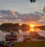 The Perfect Sunset on Webster Lake in Indiana for rent on LakeHouseVacations.com