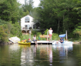 Lakefront Contemporary- Fire Place, Dock, Deck, Wifi, Boats, Ac, Dog Friendly!!!, on Lake Carobeth, Lake Home rental in Pennsylvania