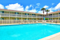 Located right by the large heated pool. Only a block to the beach!, on , Lake Home rental in Texas
